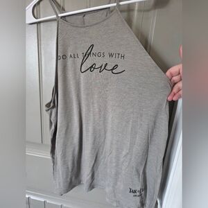 Yak & Yeti Womans XL Gray With Love Tank Top Summer Flowy